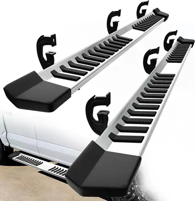 6 Inches Running Boards Replacement for 2004-2014 Ford F150 SuperCrew Cab Side Steps Stainless Steel Nerf Bars