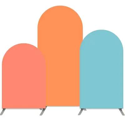 Aperturee Pure Color Arched Backdrop Set Double Sided Tension Fabric Cover | Round Arch Backdrop Cover | Diy Round Arch Backd...