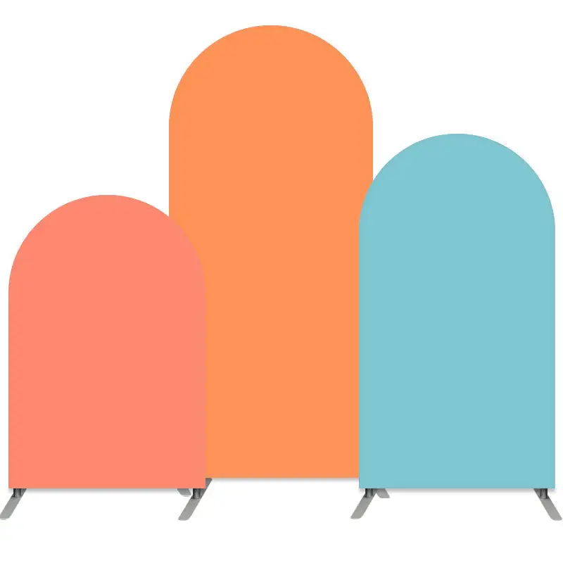 Aperturee Pure Color Arched Backdrop Set Double Sided Tension Fabric Cover | Round Arch Backdrop Cover | Diy Round Arch Backd...