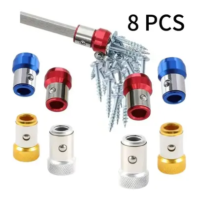【8Pcs Upgraded Screwdriver Head Magnetic Ring, Universal Magnetic Screw Ring, Bit Magnetic Ring, Removable for 1/4 Inch / 6...