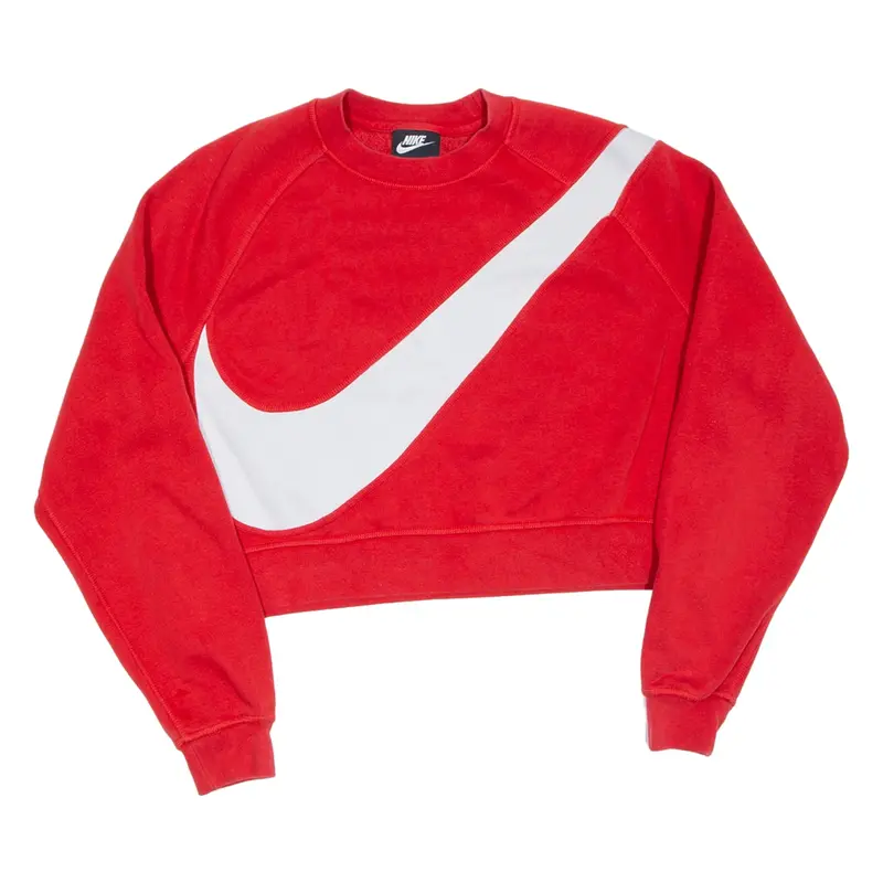NIKE Cropped Womens Sweatshirt Red M