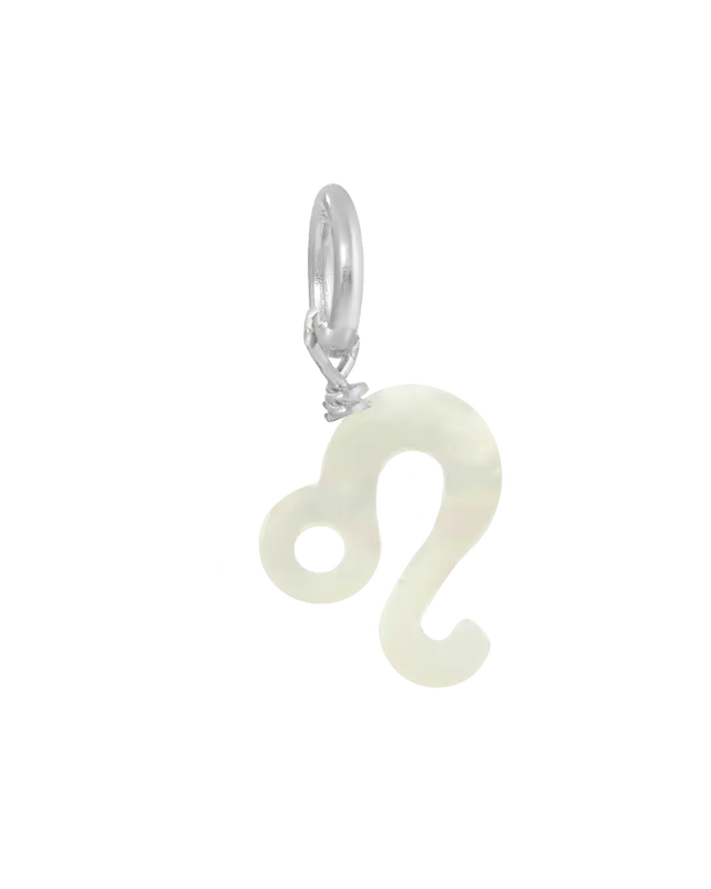 MOP Zodiac Charm | Metal Color: Silver | Sign: Leo