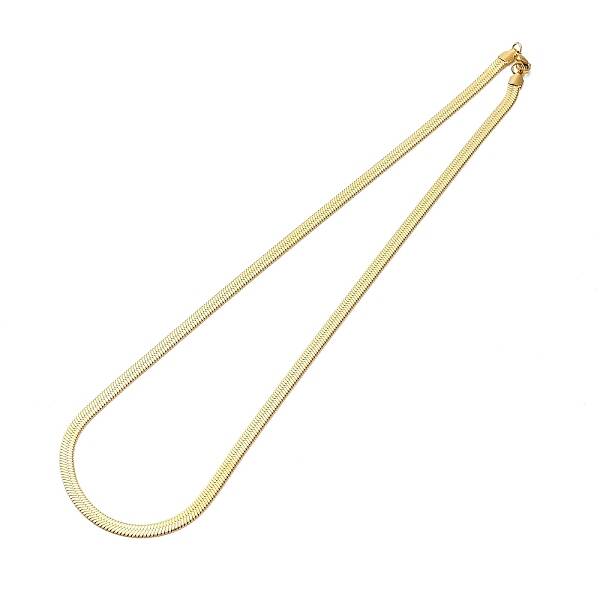 Ion Plating(IP) 304 Stainless Steel Herringbone Chain Necklace for Men Women