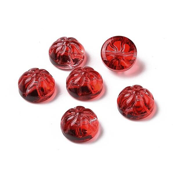 Transparent Spray Painted Glass Beads