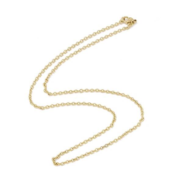 PVD Vacuum Plating 304 Stainless Steel Cable Chains Necklace for Men Women