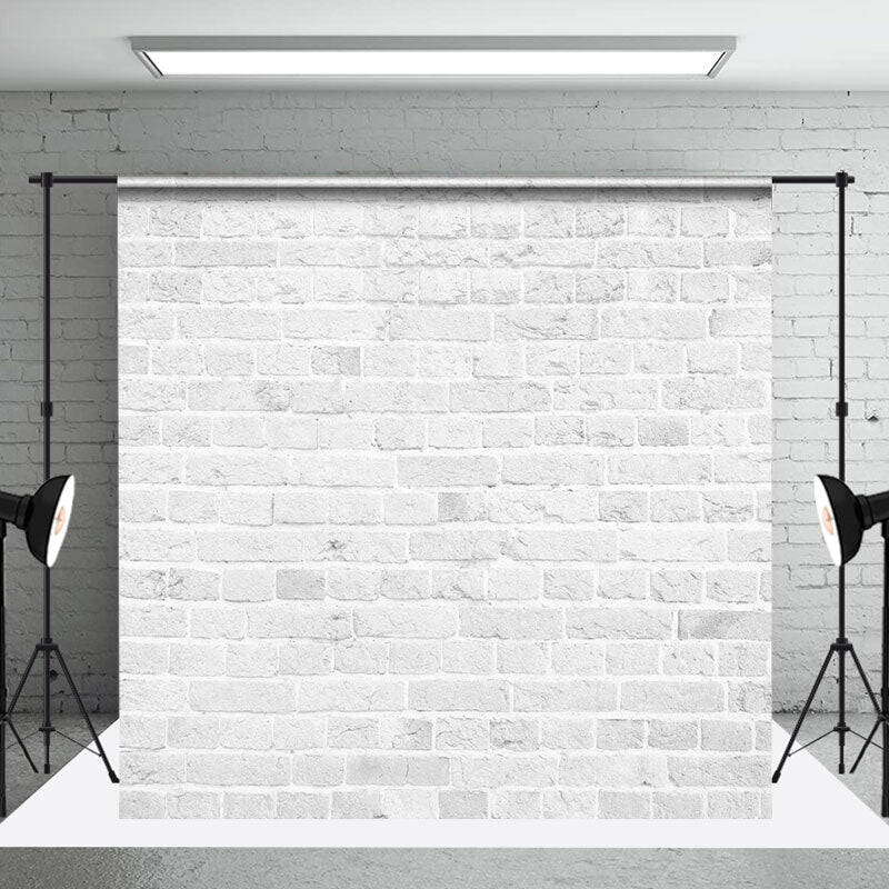 Simple Grey Brick Wall Indoor Photography Backdrop