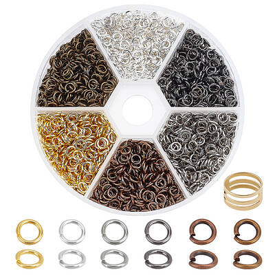 1 Box 6 Color Iron Jump Rings