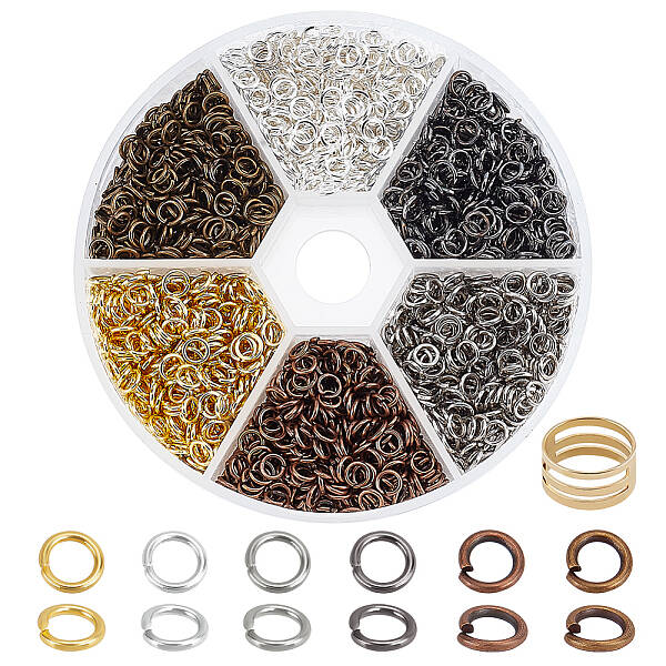 1 Box 6 Color Iron Jump Rings
