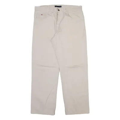 TOMMY HILFIGER Mens Trousers Cream Regular Straight W36 L30