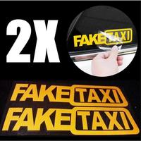 1/2pcs Car Stickers FAKE TAXI Reflective Car Sticker For VW Golf 4 Ford Focus 3 Toyota Auris Seat exeo bmw e46 Honda Car Styl...
