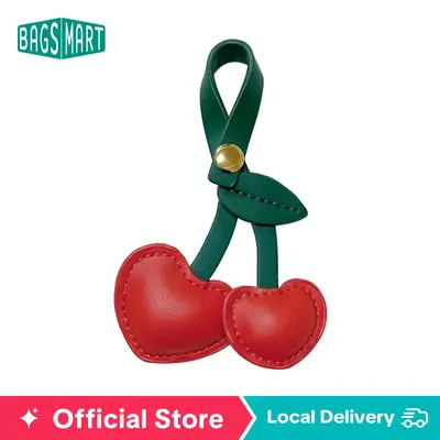BAGSMART Cherry Bag Charm for Purse Handbags - Cute PU Cherry Key Charms