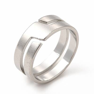 Non-Tarnish 304 Stainless Steel Cuff Ring for Women