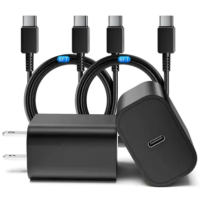 Keai 45W Super Fast Charger, USB C Power Adapter with 6.6FT Type-C Fast Charging Cable for Samsung Galaxy S25/S24/S23/Note 20...