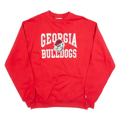 CHAMPION Georgia Bulldogs Mens Sweatshirt Red USA M