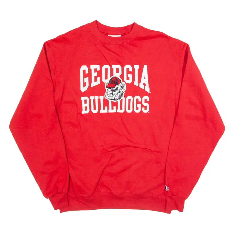 CHAMPION Georgia Bulldogs Mens Sweatshirt Red USA M