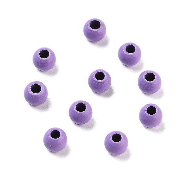 Spray Painted 202 Stainless Steel Beads