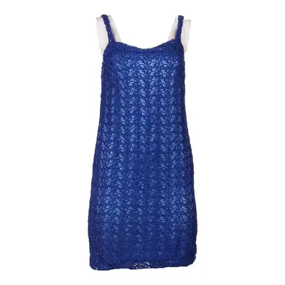 Unbranded Lace Mini Dress - Medium Blue Polyester