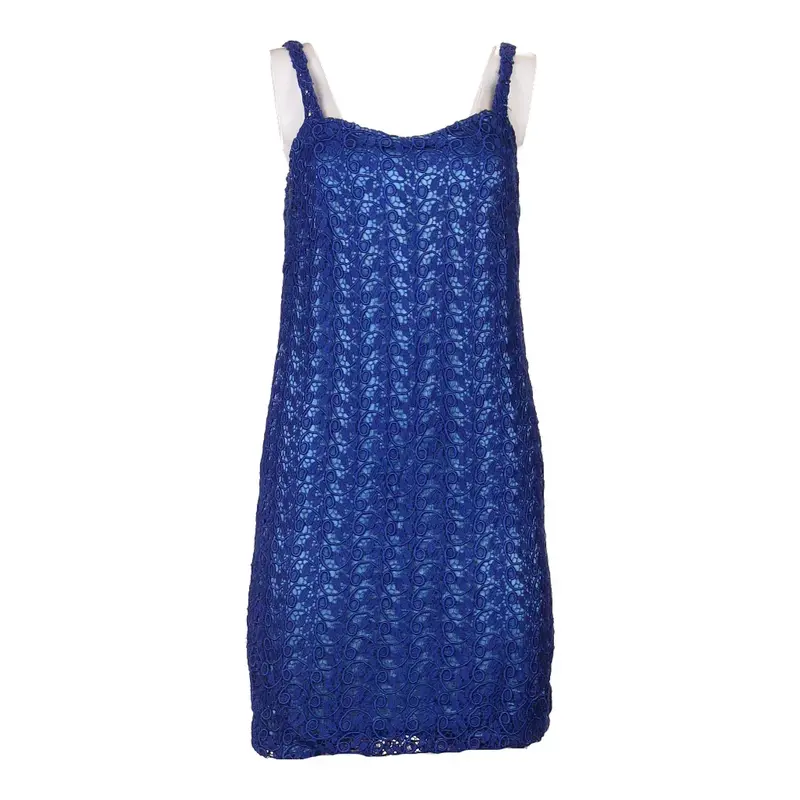 Unbranded Lace Mini Dress - Medium Blue Polyester