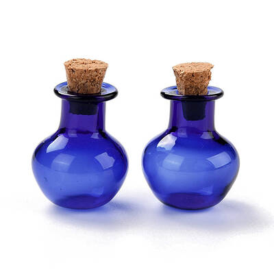 Round Glass Cork Bottles Ornament
