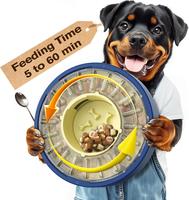 KADTC Dog Spinning Slow Feeder Puzzle Bowl for All Dog Breeds Adjustable Feeding Time from 5 to 60 min Capacity 17.64 Ounce P...