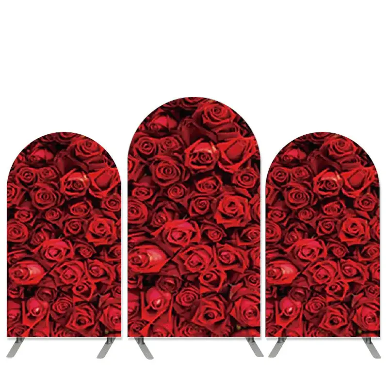 Aperturee Red Roses Theme Wedding Decoration Arch Backdrop Kit | Circle Arch Backdrop Diy | Chiara Arch Backdrop Diy | Diy Ro...