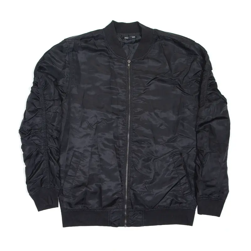 ELWOOD Jacket Black Nylon Bomber Mens L