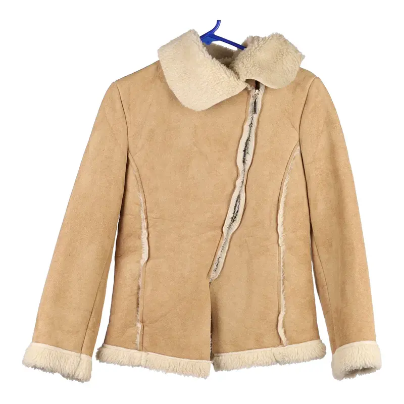 Unbranded Suede Jacket - Small Beige Polyester