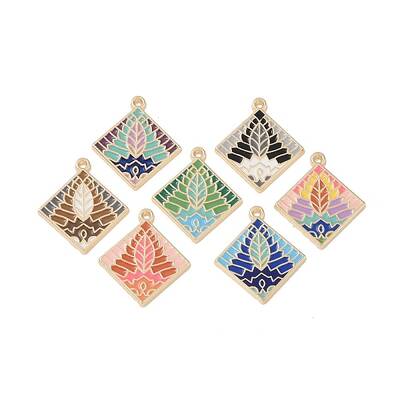 Rack Plating Alloy Enamel Pendants
