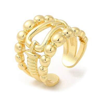 Rack Plating Brass Open Cuff Rings