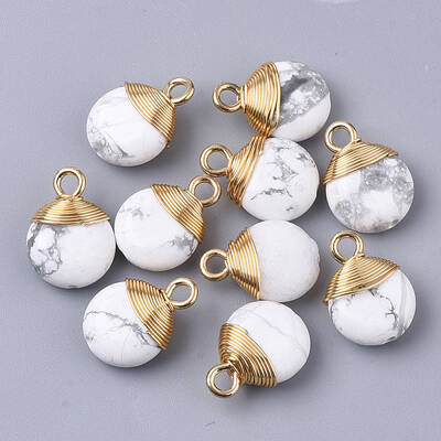 Natural Howlite Pendants
