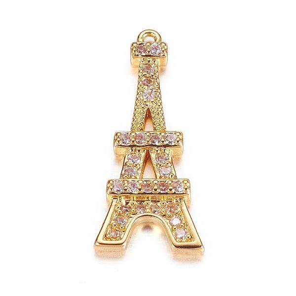 Brass Micro Pave Cubic Zirconia Pendants