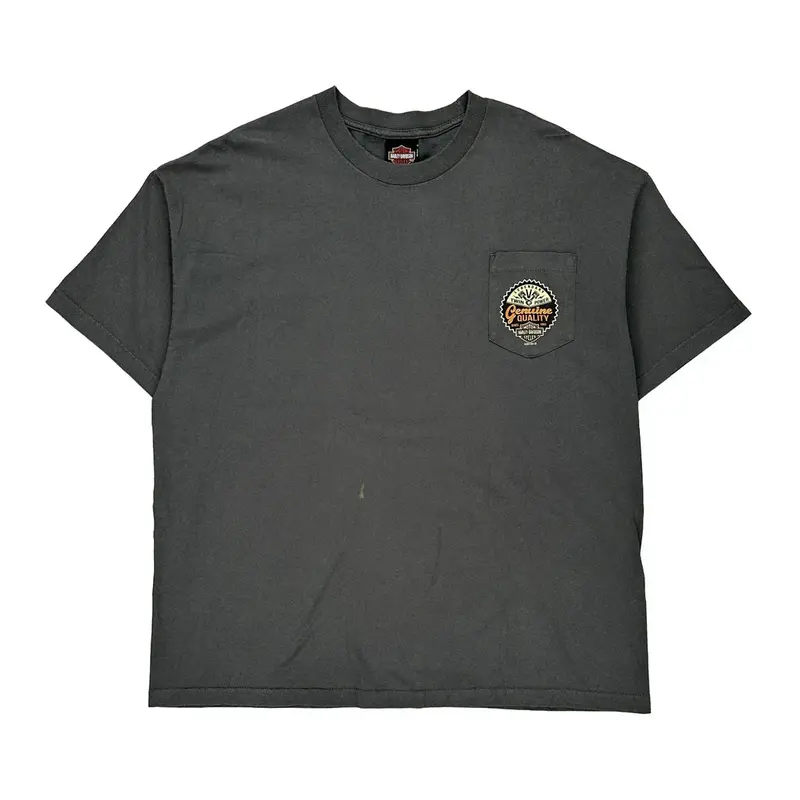 San Diego Harley Davidson Graphic T-Shirt - 2XL Grey Cotton