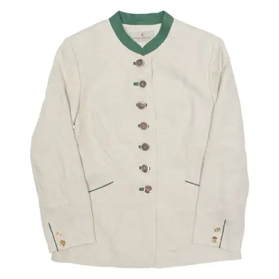 STEINBOCK Womens Blazer Jacket Beige 90s S