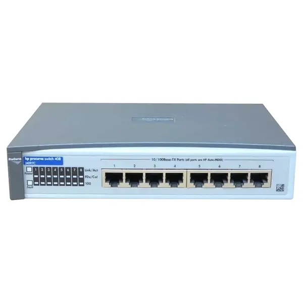 J4097C HP ProCurve 408 8 x RJ-45 Ports 10/100Base-TX Layer 2 Unmanaged Rack-mountable Fast Ethernet Network Switch