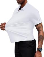ELENCOCO Stretch Golf Polo Shirts Menswear Top Underwear Beige Tropical Biker Shortsleeve Dalmatian Plain Men's Half rafe  ca...