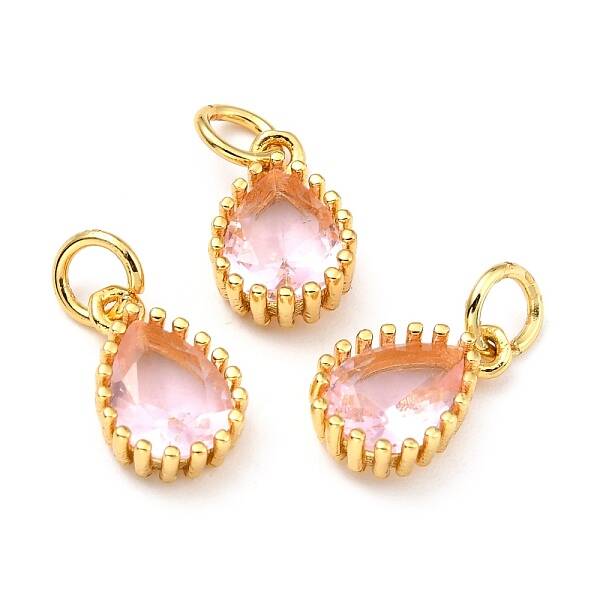 Brass Micro Pave Cubic Zirconia Pendants