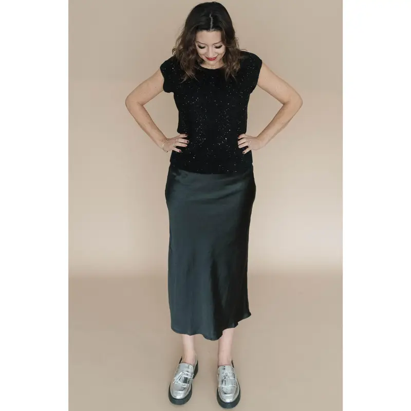 Smitten For You Satin Skirt