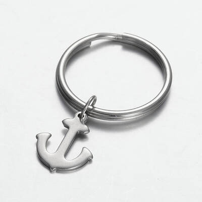 Tarnish Resistant Stainless Steel Anchor Keychain