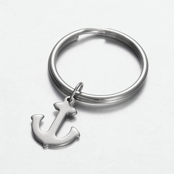 Tarnish Resistant Stainless Steel Anchor Keychain
