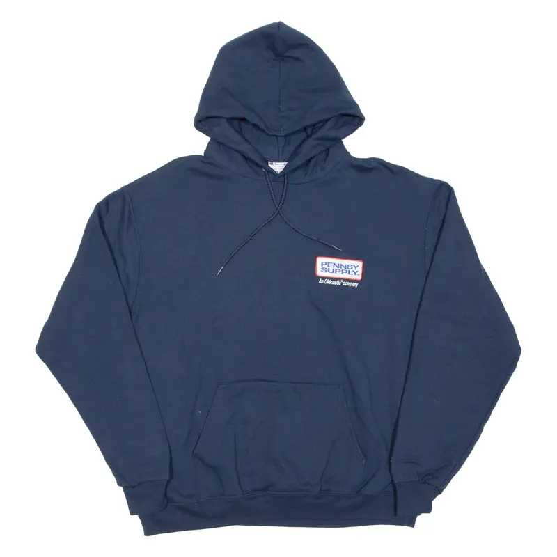 CHAMPION Mens Blue Hoodie USA L
