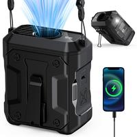 FrSara Waist Fan, 14500mAh PowerBank & 45H Runtime, Portable Rechargeable Fan, 10-Speed ​​Personal Fan w/Lanyard, Flash L...