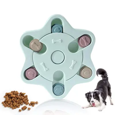Cat Dog Food Puzzle Feeder Toy, Food Dispensing Puzzle Toy, Pet Appetite Control Slow Feeder for Training Pets