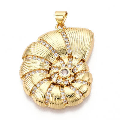 Brass Micro Pave Cubic Zirconia Pendants