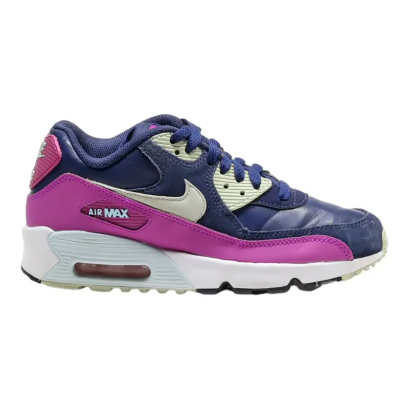 NIKE Air Max 90 Sneaker Trainers Purple Synthetic Girls UK 5
