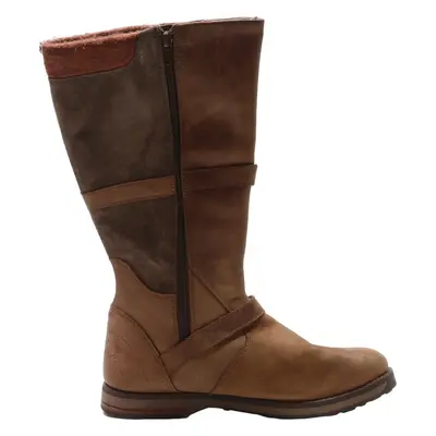 L.L. BEAN High Boots Brown Leather Womens UK 6