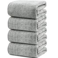 SEISSO Bath Towels Set of 4 Premium Bath Towels 35” x 63” Oversized Towels for Bathroom Quick Drying & Lightweight Bath S...