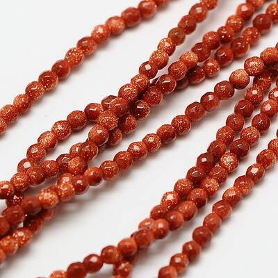 Synthetic Goldstone  Beads Strands