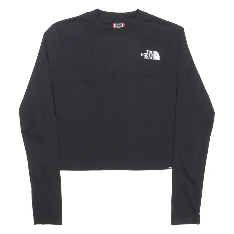 THE NORTH FACE Womens T-Shirt Black Long Sleeve Crew Neck S