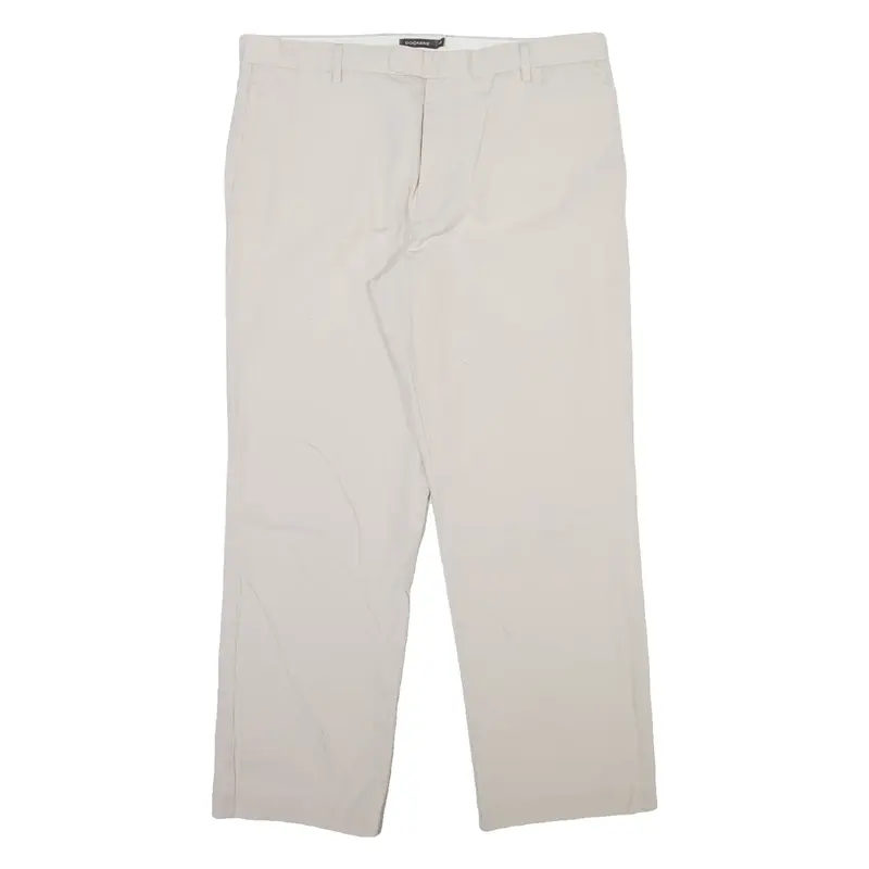 DOCKERS D2 Mens Trousers Beige Regular Straight W36 L28