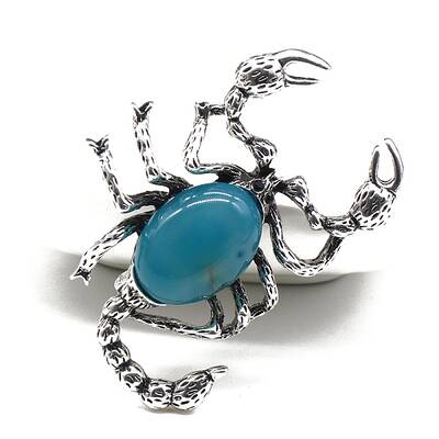 Natural Blue Agate Big Pendants